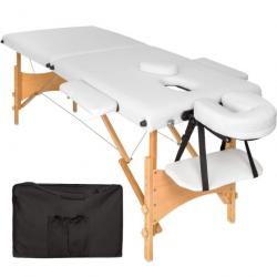 Table de Massage Pliante 2 Zones Appui-tête + Housse Démontable Portable Soin Bien-Etre Kiné Ostéo