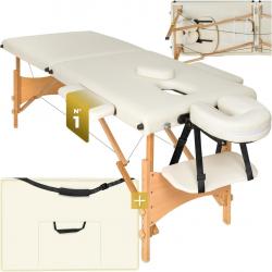 Table de Massage Pliante 2 Zones Appui-tête + Housse Démontable Portable Soin Bien-Etre Kiné Ostéo
