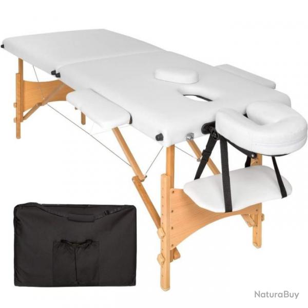 Table de Massage Pliante 2 Zones Appui-tte + Housse Dmontable Portable Soin Bien-Etre Kin Osto