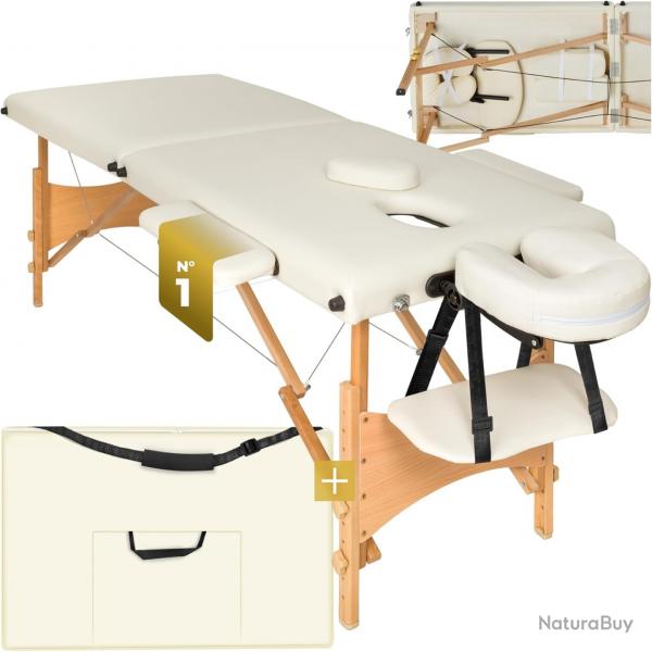 Table de Massage Pliante 2 Zones Appui-tte + Housse Dmontable Portable Soin Bien-Etre Kin Osto