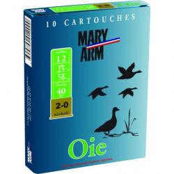 Boite De 10 Cartouches Mary Arm Oie Calibre 12 - 40gr - Bj - 2/0pb