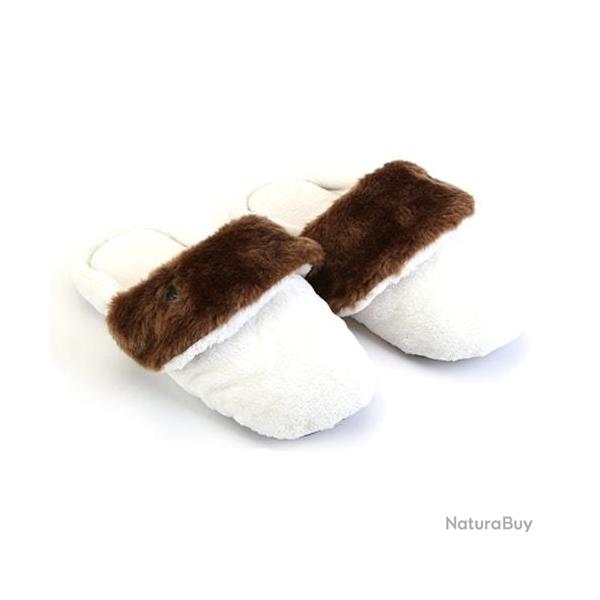 Chaussons chauffants Thermo Slippers, Thermo S Blanc