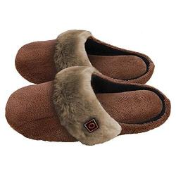 Chaussons chauffants Thermo Slippers, Thermo M Marron