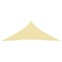 Voile d'ombrage parasol en PEHD triangulaire 3,6 x 3,6 x 3,6 m beige 02_0008593