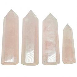 Pointe polie obélisque quartz rose mono-terminée - A l'unité 101 à 120 grammes