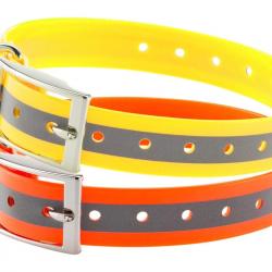COLLIER POLYURETHANE AVEC BANDE REFLECHISSANTE-orange