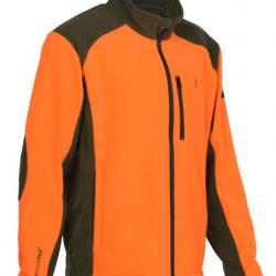 Blouson polaire chasse Cor orange broderie Percussion