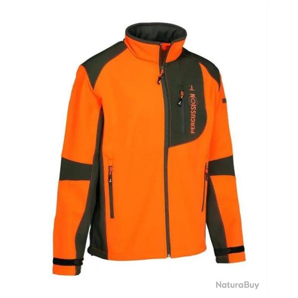 Blouson De Chasse Softshell Percussion Orange