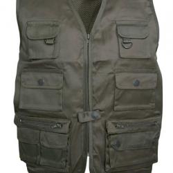 Gilet Reporter enfant kaki Percussion