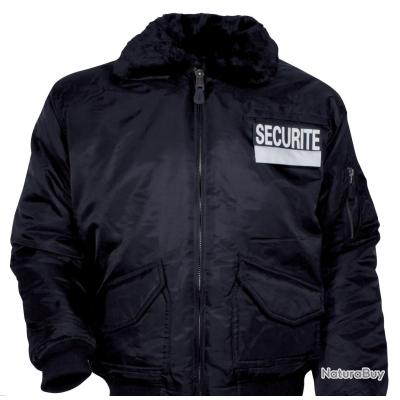 Blouson Polaire Sécurité Cityguard - Noir, Broderie "Sécurité" - Polyester 400g/m² - Pour Agents De Sécurité