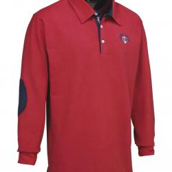 Polo manche longue casual Rouge Ligne Verney Carron