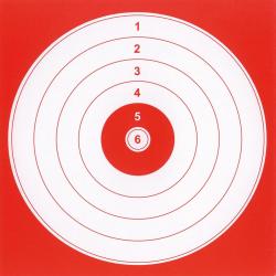 100 Cibles Cartons 14 Cm x14 Cm Rouges
