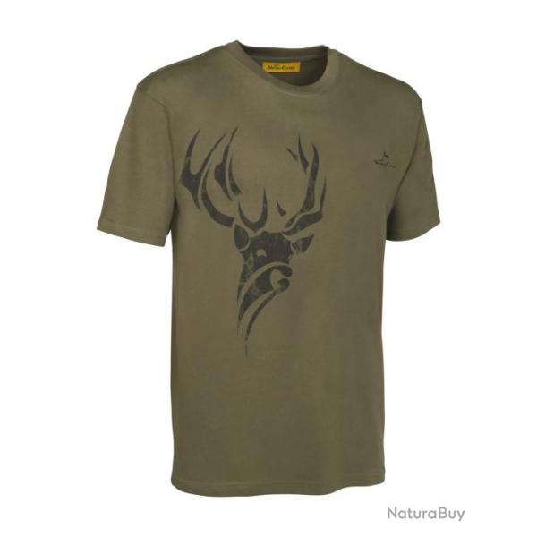 Tee Shirt De Chasse Imprim Ligne Verney Carron Cerf