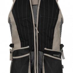 Gilet Ball Trap Noir Et Beige Percussion-M