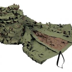 Filet Camouflage Stepland Camo Cordé Kaki Et Marron 1,50 X 3 Mètres