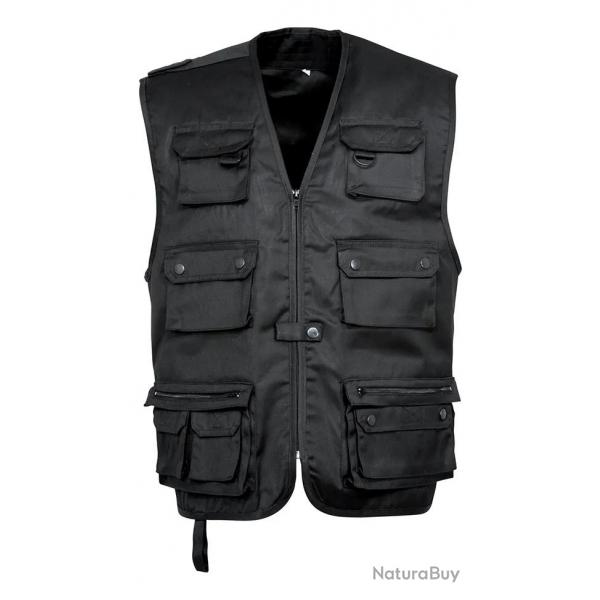 Gilet Reporter Uni Noir Idaho-XXL