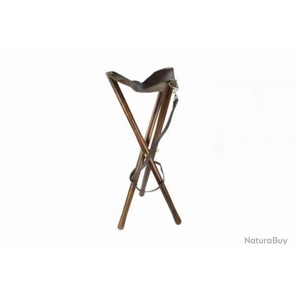 Trpied Januel En Bois 70 cm Avec Bretelle Et Assise En Cuir