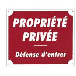 Panneau Propriété Privée En Akilux Rouge