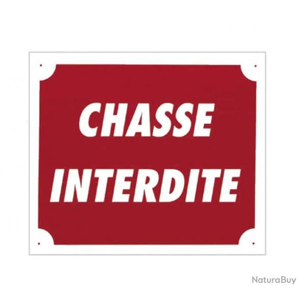 Panneau Chasse Interdite En Akilux Rouge
