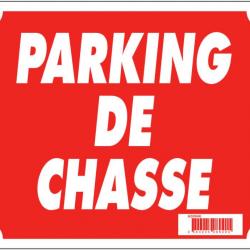Panneau Parking De Chasse Rouge