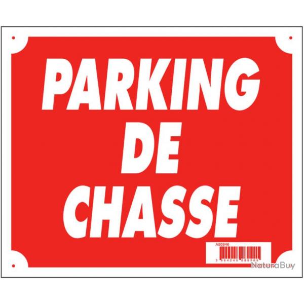Panneau Parking De Chasse Rouge