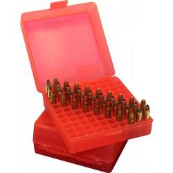 Boîte De Rangement Pour 100 Munitions Calibre 22mag et 17HMR-rouge transparent