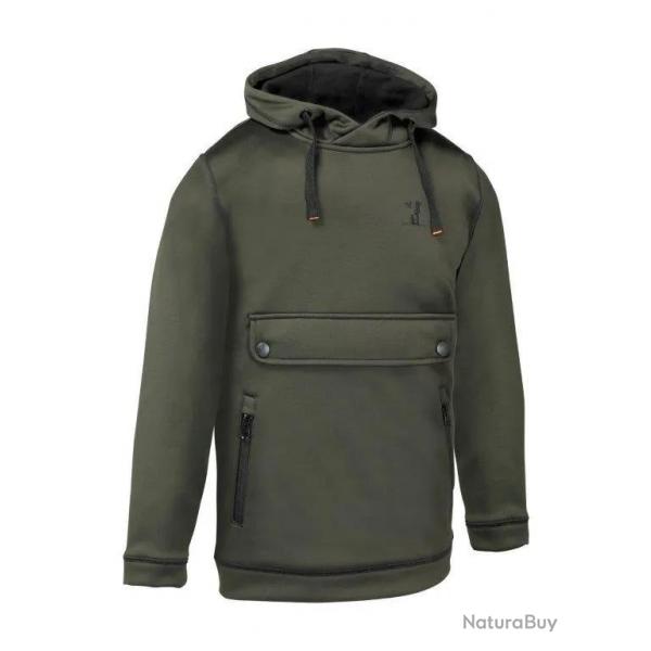 Sweat Zipp De Chasse Enfant Percussion Kaki