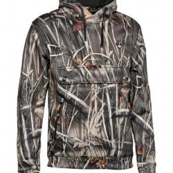 Sweat Zippé De Chasse Enfant Percussion Camo Roseau-14 ans