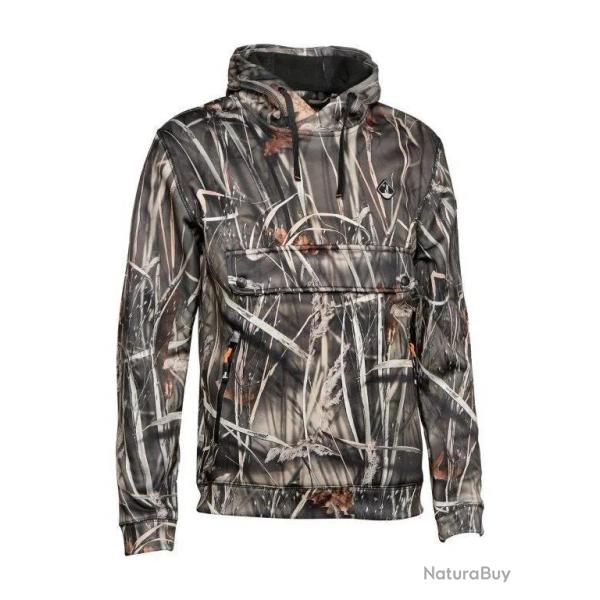 Sweat Zipp De Chasse Enfant Percussion Camo Roseau-14 ans