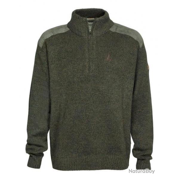 Sweat de Chasse Col Montant Percussion Kaki