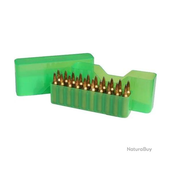 Bote De Rangement Pour 20 Balles Calibres d'Armes d'Epaule-vert transparent