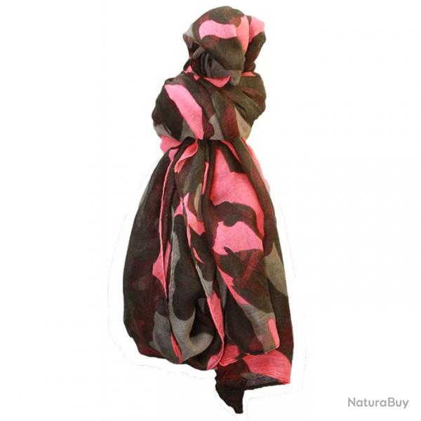 Chche Justeen Scarf Stagunt Camo Militaire Rose