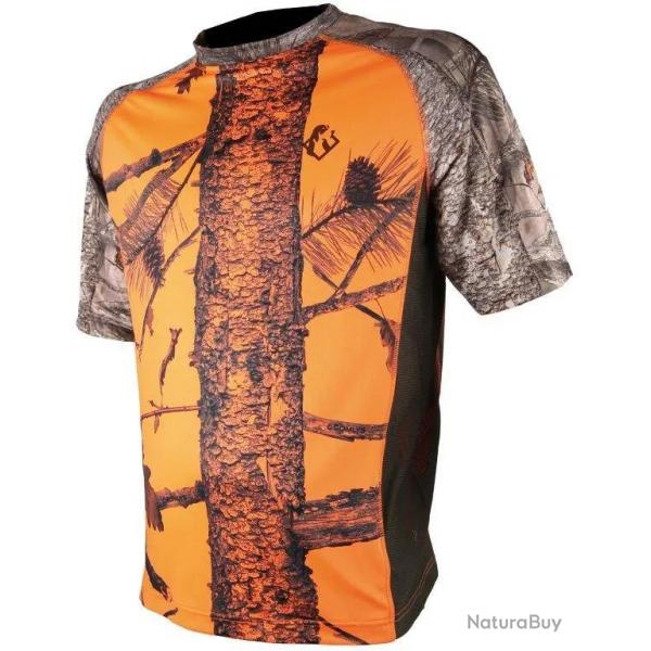Tee shirt De Chasse Enfant Somlys 053FK Camo Orange