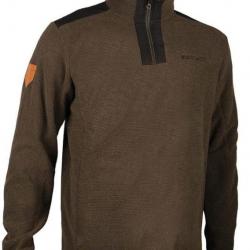 Pull De Chasse Col Zip Somlys 150 Kaki