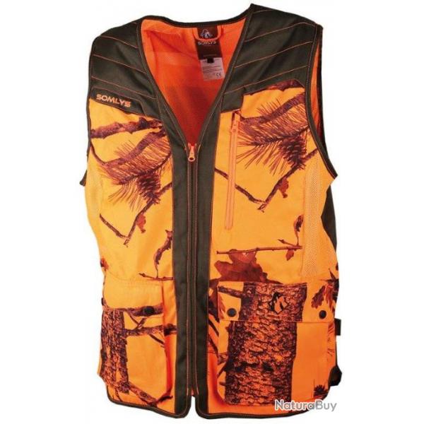 Gilet De Chasse Lger Somlys 248N Classy Camo Orange