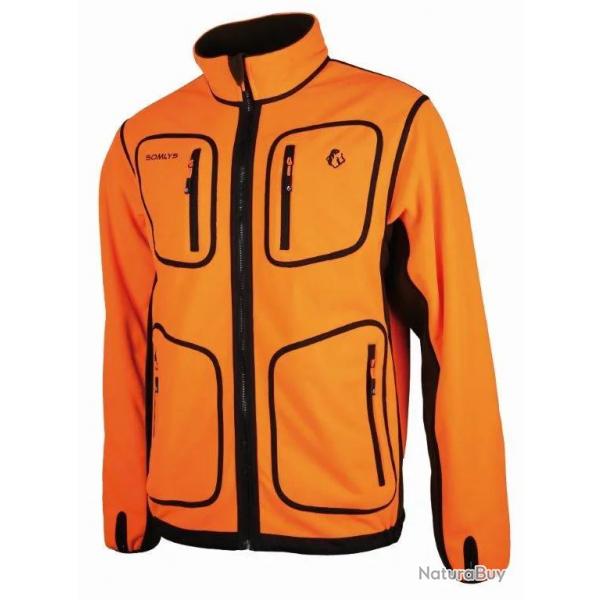 Veste Polaire Rversible Femme Somlys 487LADY Orange Marron