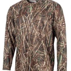 T shirt De Chasse Manches Longues Treeland Camo Roseaux