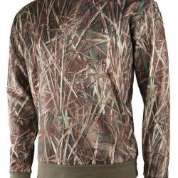 Sweat De Chasse Polaire Treeland Camouflage Roseaux