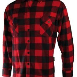Chemise Polaire Treeland Carreaux Rouge et Noire