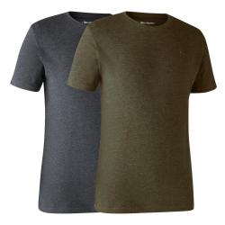 Lot De 2 Tee Shirt Deerhunter Adventure Green Melange