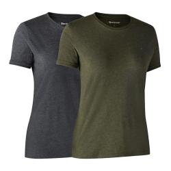 Lot De 2 Tee Shirt Femme Deerhunter Adventure Green Melange