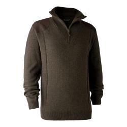 Pull De Chasse Col Zip Deerhunter Sheffield Dark Elm