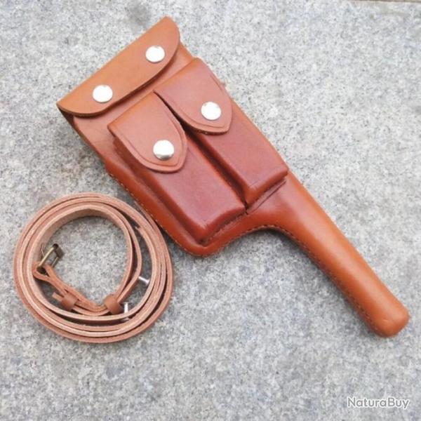 Étui De Cuisse Réglable En PU Pour Pistolet Factice - Cosplay, Halloween, Soirée Déguisée - Taille Unique Marron