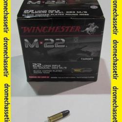 lot de 2 boites de 400 cartouches Winchester M22 calibre 22LR, 40 grains