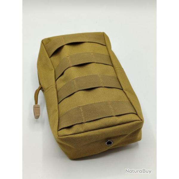 Sable -  Pochette pour ceinture / sac  dos - Militaire - Passant Molle - 11cm x 20cm.