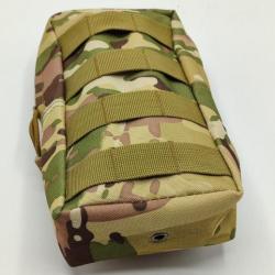 Camouflage -  Pochette pour ceinture / sac à dos - Militaire - Passant Molle - 11cm x 20cm.