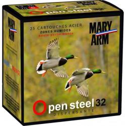 PROMO CARTOUCHES - Pack 250 Mary Arm ACIER - Open Steel 32 Cal.12 32Gr - BJ - PB 6