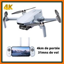 Drone 4k HD GPS 4km - 31 mns d'autonomie - LIVRAISON RAPIDE