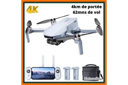 Drone 4k HD GPS 4km - 62 mns d'autonomie - Résistance au vent