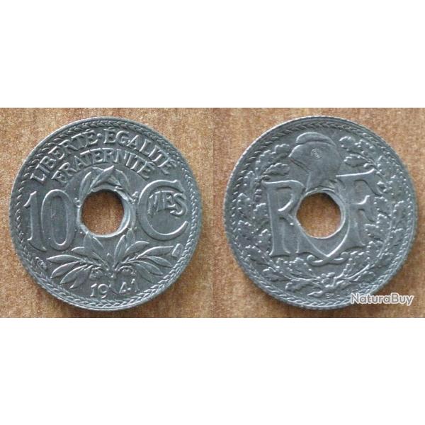 France 10 Centimes 1941 Lindauer Republique Francaise Piece Centime En Franc Francs